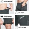 imagebaleaf Mens Padded Bike Shorts Cycling Road Biking Riding Bicycle Cycle Wear Pockets UPF 50 MTB Accessories TightsClassicgrey