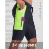 imagebaleaf Mens Padded Bike Shorts Cycling Road Biking Riding Bicycle Cycle Wear Pockets UPF 50 MTB Accessories TightsMatchingblack Green
