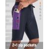 imagebaleaf Mens Padded Bike Shorts Cycling Road Biking Riding Bicycle Cycle Wear Pockets UPF 50 MTB Accessories TightsMatchingblack Purple