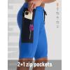 imagebaleaf Mens Padded Bike Shorts Cycling Road Biking Riding Bicycle Cycle Wear Pockets UPF 50 MTB Accessories TightsMatchingblue Black
