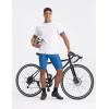 imagebaleaf Mens Padded Bike Shorts Cycling Road Biking Riding Bicycle Cycle Wear Pockets UPF 50 MTB Accessories TightsMatchingblue Black