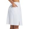 imagebaleaf Womens 20quot Golf Skirts Knee Length Skorts Athletic Modest Long Active Casual Pockets UV Protection01white