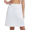 imagebaleaf Womens 20quot Golf Skirts Knee Length Skorts Athletic Modest Long Active Casual Pockets UV Protection01white