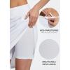 imagebaleaf Womens 20quot Golf Skirts Knee Length Skorts Athletic Modest Long Active Casual Pockets UV Protection01white