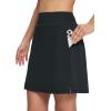 imagebaleaf Womens 20quot Golf Skirts Knee Length Skorts Athletic Modest Long Active Casual Pockets UV Protection03black