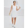 imagebaleaf Womens 20quot Golf Skirts Knee Length Skorts Athletic Modest Long Active Casual Pockets UV Protection04white