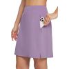 imagebaleaf Womens 20quot Golf Skirts Knee Length Skorts Athletic Modest Long Active Casual Pockets UV Protection05purple
