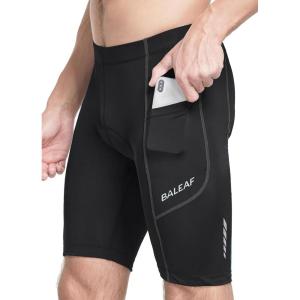imagebaleaf Mens Padded Bike Shorts Cycling Road Biking Riding Bicycle Cycle Wear Pockets UPF 50 MTB Accessories TightsClassicblackGrey