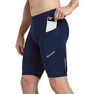 imagebaleaf Mens Padded Bike Shorts Cycling Road Biking Riding Bicycle Cycle Wear Pockets UPF 50 MTB Accessories TightsClassicdark Blue
