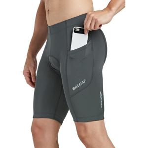 imagebaleaf Mens Padded Bike Shorts Cycling Road Biking Riding Bicycle Cycle Wear Pockets UPF 50 MTB Accessories TightsClassicgrey