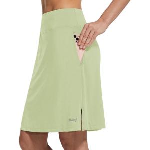 imagebaleaf Womens 20quot Golf Skirts Knee Length Skorts Athletic Modest Long Active Casual Pockets UV Protection01mint Cream