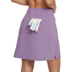 imagebaleaf Womens 20quot Golf Skirts Knee Length Skorts Athletic Modest Long Active Casual Pockets UV Protection05purple
