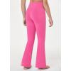 imageBALEAF Girls Flare Leggings Cross High Waisted Bootcut Yoga Dance Pants Kids Bell Bottoms Leggings with PocketsHot Pink