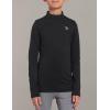 imagebaleaf Boys Thermal Compression Shirts Youth Long Sleeve Fleece Base Layer Soccer Football Cold Gear02black