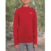 imagebaleaf Boys Thermal Compression Shirts Youth Long Sleeve Fleece Base Layer Soccer Football Cold Gear02red