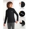 imagebaleaf Boys Thermal Compression Shirts Youth Long Sleeve Fleece Base Layer Soccer Football Cold Gear03black