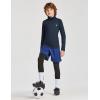 imagebaleaf Boys Thermal Compression Shirts Youth Long Sleeve Fleece Base Layer Soccer Football Cold Gear03blue
