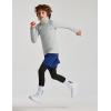 imagebaleaf Boys Thermal Compression Shirts Youth Long Sleeve Fleece Base Layer Soccer Football Cold Gear03grey