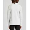 imagebaleaf Boys Thermal Compression Shirts Youth Long Sleeve Fleece Base Layer Soccer Football Cold Gear03white