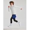 imagebaleaf Boys Thermal Compression Shirts Youth Long Sleeve Fleece Base Layer Soccer Football Cold Gear03white