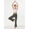 imagebaleaf Girls Flare Leggings Cross High Waisted Bootcut Yoga Dance Pants Kids Bell Bottoms Leggings with PocketsGreen