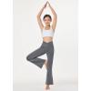 imagebaleaf Girls Flare Leggings Cross High Waisted Bootcut Yoga Dance Pants Kids Bell Bottoms Leggings with PocketsGrey