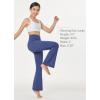 imagebaleaf Girls Flare Leggings Cross High Waisted Bootcut Yoga Dance Pants Kids Bell Bottoms Leggings with PocketsNavy Blue