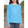 imagebaleaf Girls Rash Guard Swim Shirts Sun Shirt UV Long Sleeve Tops Quick Dry Lightweight UPF 50 ClothingBlue