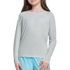 imagebaleaf Girls Rash Guard Swim Shirts Sun Shirt UV Long Sleeve Tops Quick Dry Lightweight UPF 50 ClothingGrey