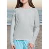 imagebaleaf Girls Rash Guard Swim Shirts Sun Shirt UV Long Sleeve Tops Quick Dry Lightweight UPF 50 ClothingGrey