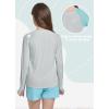 imagebaleaf Girls Rash Guard Swim Shirts Sun Shirt UV Long Sleeve Tops Quick Dry Lightweight UPF 50 ClothingGrey