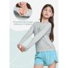 imagebaleaf Girls Rash Guard Swim Shirts Sun Shirt UV Long Sleeve Tops Quick Dry Lightweight UPF 50 ClothingGrey