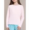 imagebaleaf Girls Rash Guard Swim Shirts Sun Shirt UV Long Sleeve Tops Quick Dry Lightweight UPF 50 ClothingPink