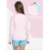 imagebaleaf Girls Rash Guard Swim Shirts Sun Shirt UV Long Sleeve Tops Quick Dry Lightweight UPF 50 ClothingPink
