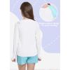 imagebaleaf Girls Rash Guard Swim Shirts Sun Shirt UV Long Sleeve Tops Quick Dry Lightweight UPF 50 ClothingWhite