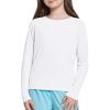 imagebaleaf Girls Rash Guard Swim Shirts Sun Shirt UV Long Sleeve Tops Quick Dry Lightweight UPF 50 ClothingWhite