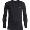 imagebaleaf Boys Thermal Compression Shirts Youth Long Sleeve Fleece Base Layer Soccer Football Cold Gear01black
