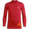 imagebaleaf Boys Thermal Compression Shirts Youth Long Sleeve Fleece Base Layer Soccer Football Cold Gear02red