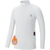imagebaleaf Boys Thermal Compression Shirts Youth Long Sleeve Fleece Base Layer Soccer Football Cold Gear03white