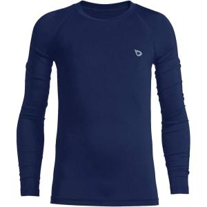 imagebaleaf Boys Thermal Compression Shirts Youth Long Sleeve Fleece Base Layer Soccer Football Cold Gear01navy
