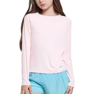 imagebaleaf Girls Rash Guard Swim Shirts Sun Shirt UV Long Sleeve Tops Quick Dry Lightweight UPF 50 ClothingPink