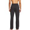 imageBALEAF Mens Sweatpants Casual Lounge Cotton Pajama Yoga Pants Open Bottom Straight Leg Male Sweat Pants with PocketsBblackCharcoal