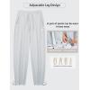 imageBALEAF Mens Sweatpants Casual Lounge Cotton Pajama Yoga Pants Open Bottom Straight Leg Male Sweat Pants with PocketsClight Grayadjust Cinch