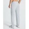 imageBALEAF Mens Sweatpants Casual Lounge Cotton Pajama Yoga Pants Open Bottom Straight Leg Male Sweat Pants with PocketsClight Grayadjust Cinch