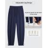 imageBALEAF Mens Sweatpants Casual Lounge Cotton Pajama Yoga Pants Open Bottom Straight Leg Male Sweat Pants with PocketsCnavy Blueadjust Cinch