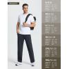 imageBALEAF Mens Sweatpants Casual Lounge Cotton Pajama Yoga Pants Open Bottom Straight Leg Male Sweat Pants with PocketsDark Grey