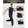 imageBALEAF Mens Sweatpants Casual Lounge Cotton Pajama Yoga Pants Open Bottom Straight Leg Male Sweat Pants with PocketsDark Grey