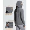 imageBALEAF Thermal Long Sleeve Women Shirts Winter Clothes Cowl Neck Warm Fleece Base Layer Tops with Balaclava and ThumbholesDark Grey