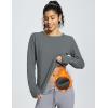 imageBALEAF Thermal Long Sleeve Women Shirts Winter Clothes Cowl Neck Warm Fleece Base Layer Tops with Balaclava and ThumbholesDark Grey