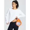 imageBALEAF Thermal Long Sleeve Women Shirts Winter Clothes Cowl Neck Warm Fleece Base Layer Tops with Balaclava and ThumbholesWhite